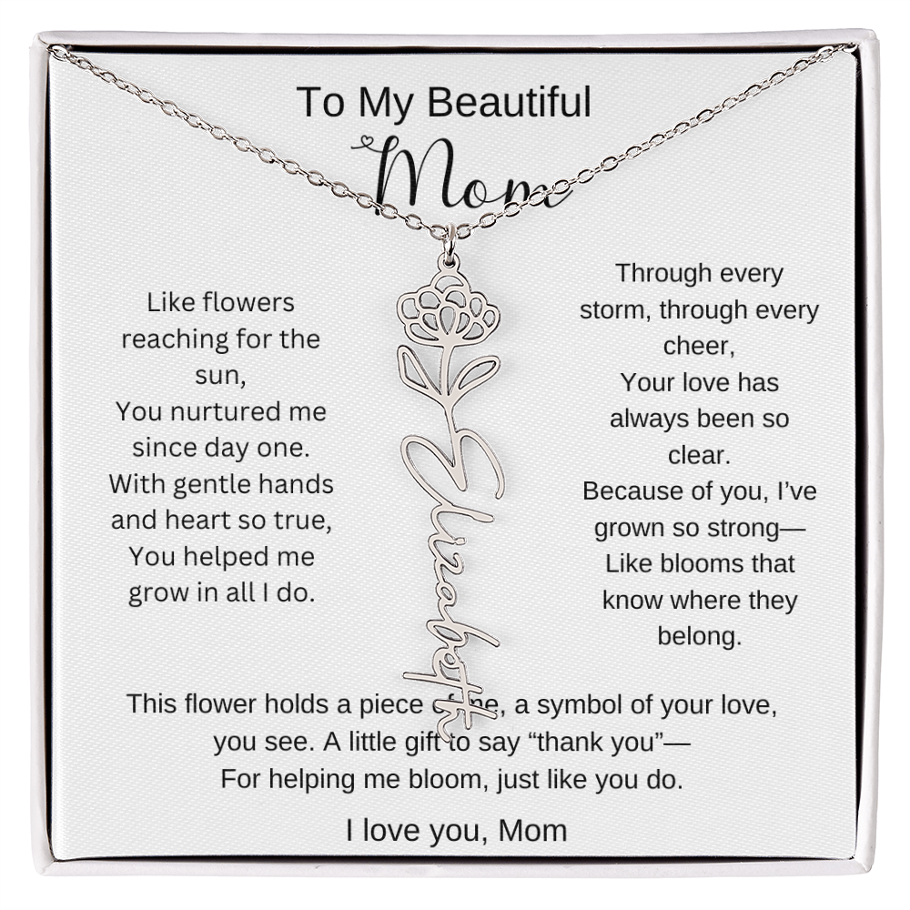 Personalized Mother's Day Necklace Gift for Mom