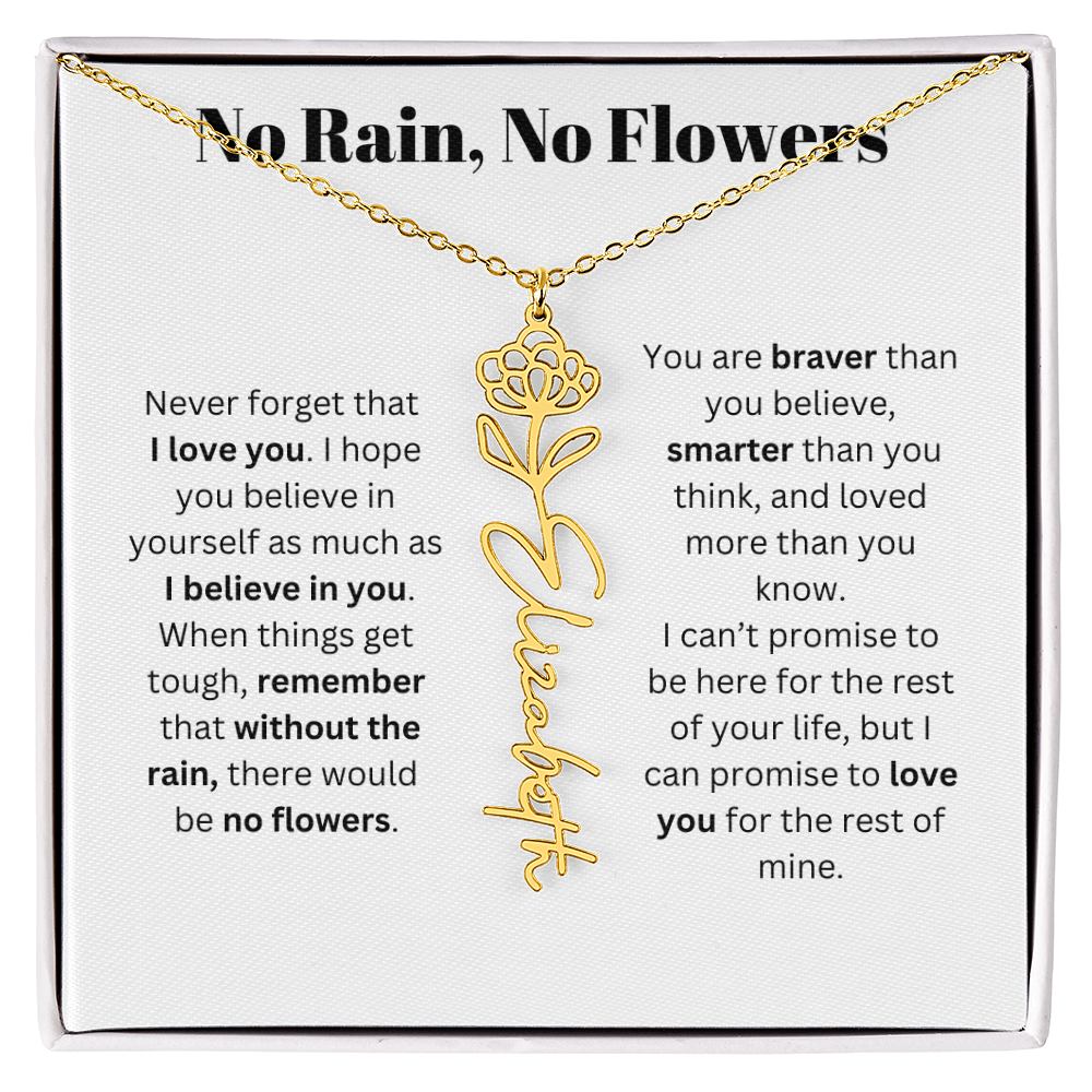 Personalized Flower Name Necklace 2