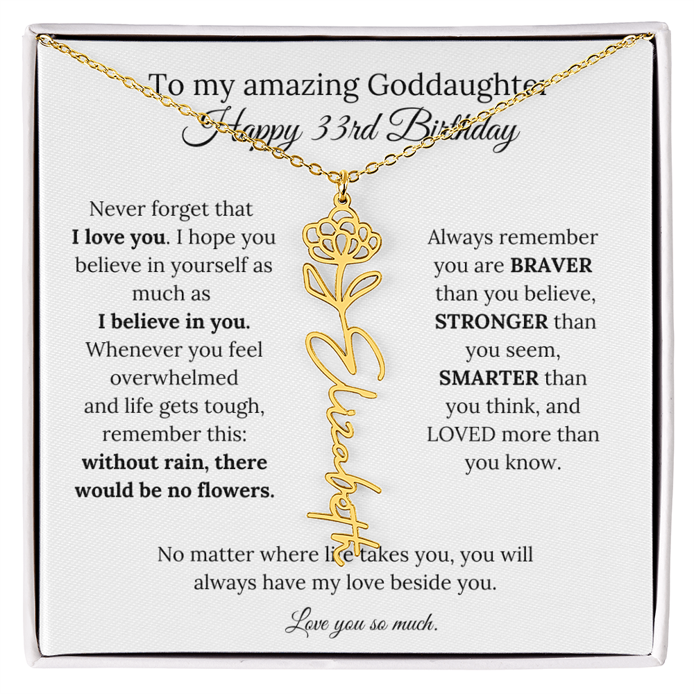 Happy 33rd Birthday Gift for Goddaughter