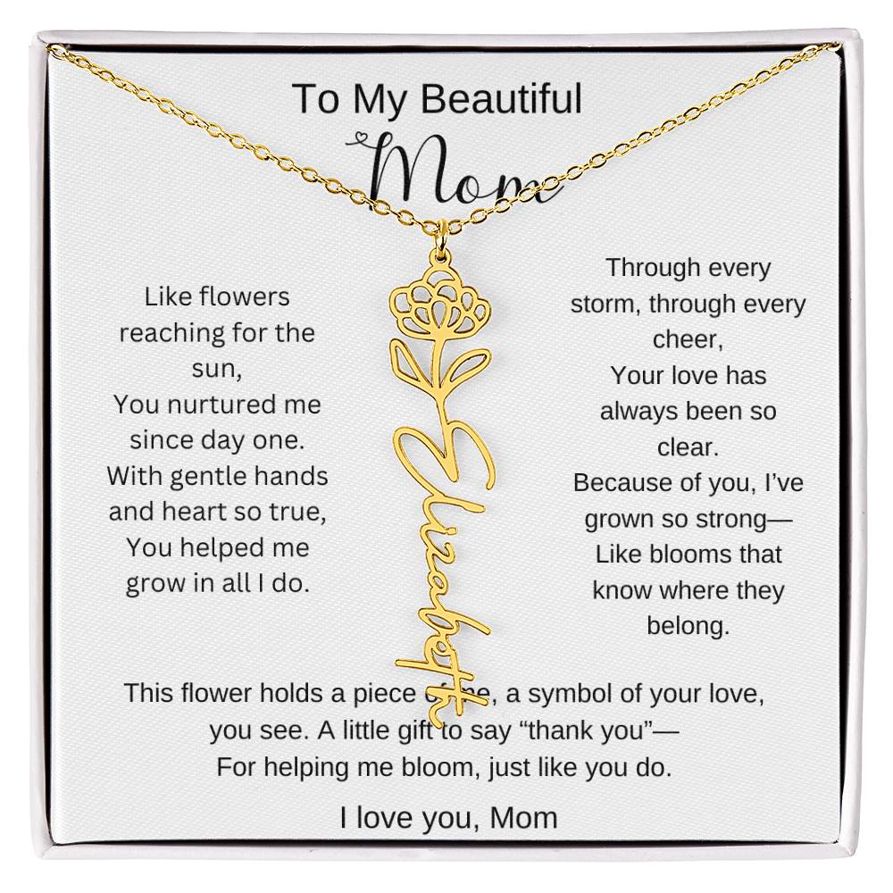 Personalized Mother's Day Necklace Gift for Mom