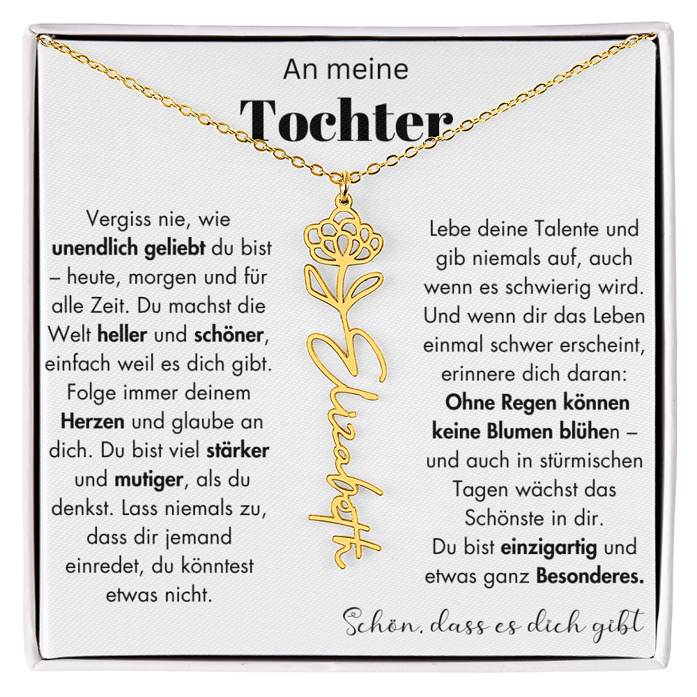 Geschenk Tochter Schmuckkarte mit Spruch unendlich geliebt Mutmacher Erinnerung Weihnachten Geburtstag