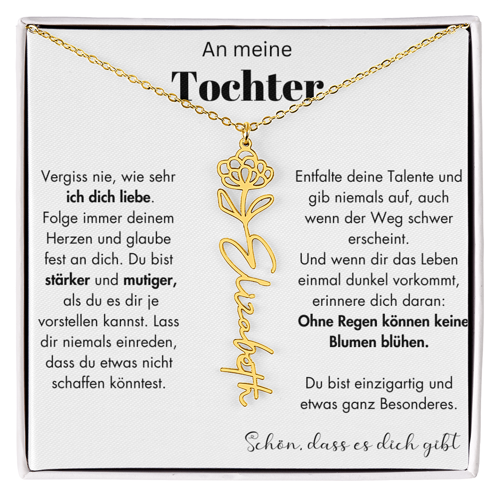 Für meine Tochter Schmuckkarte mit liebevoller Botschaft vergiss nie wie sehr ich dich liebe Erinnerung Weihnachten Geburtstag
