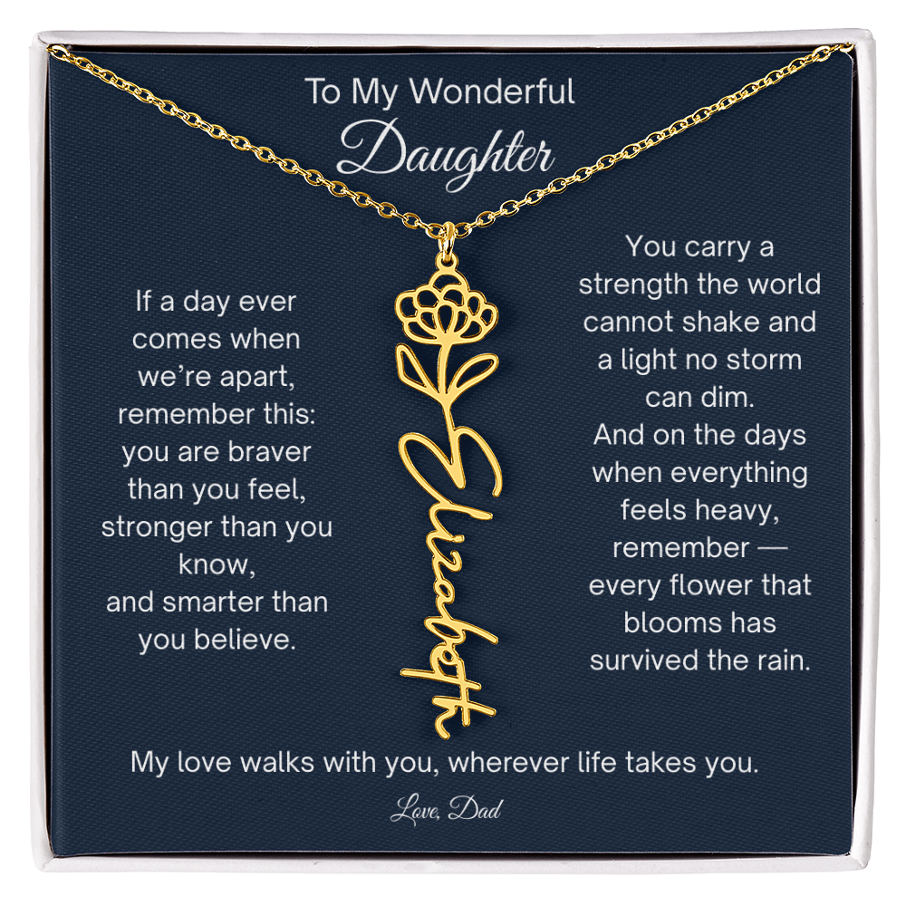 Daughter Necklace Gift from Dad