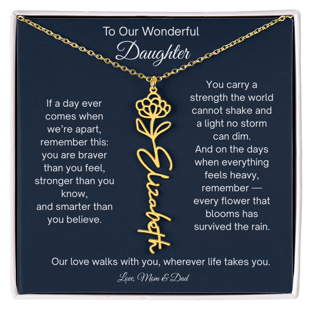 Personalized Daughter Necklace from Parents