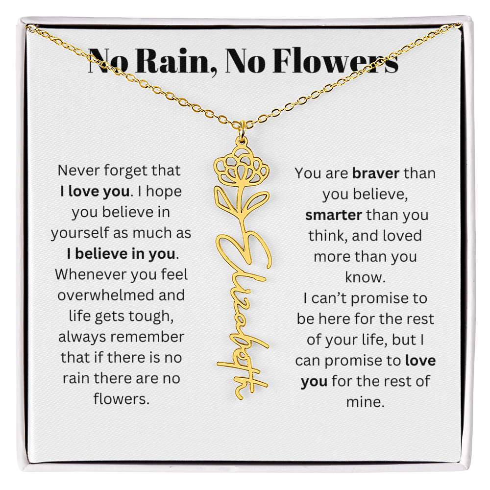 Personalized Flower Name Necklace 1