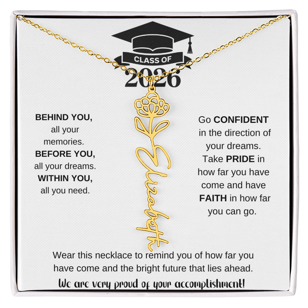 2026 Graduation Name Necklace