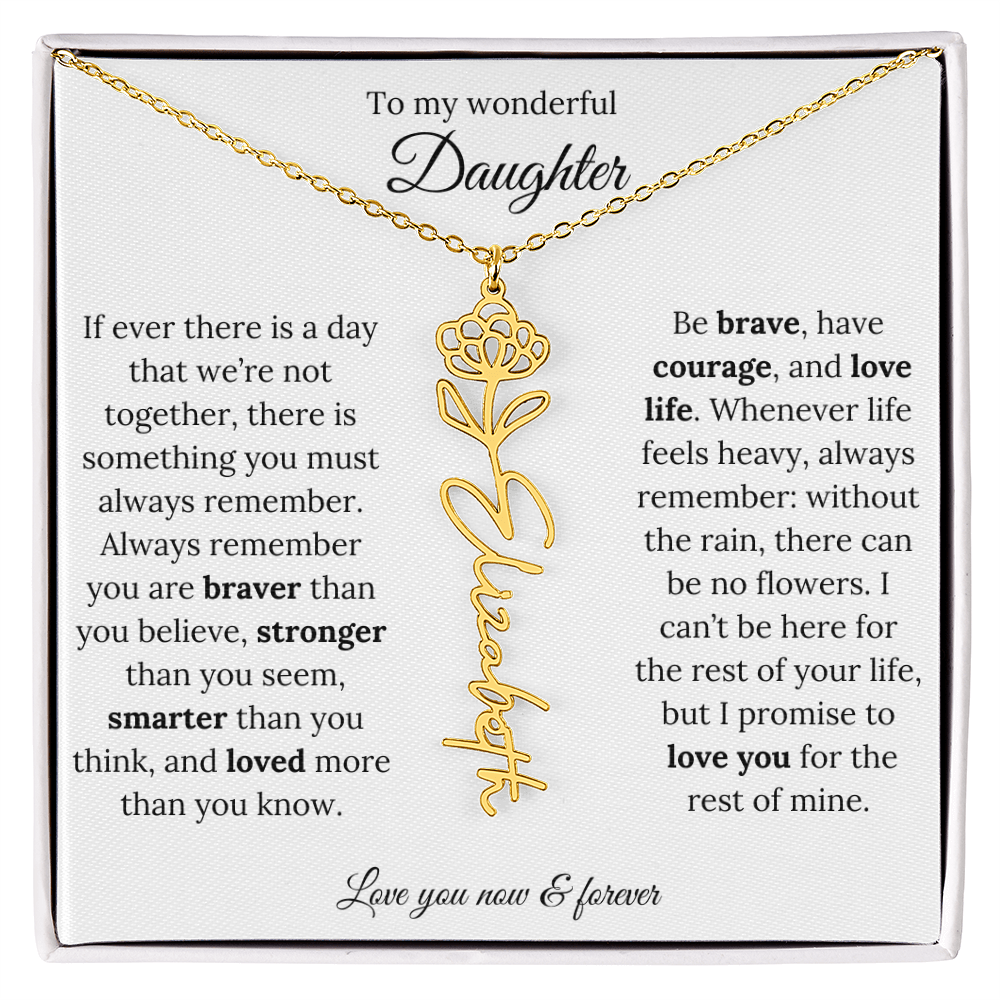 Custom Floral Jewelry Gift For Daughter