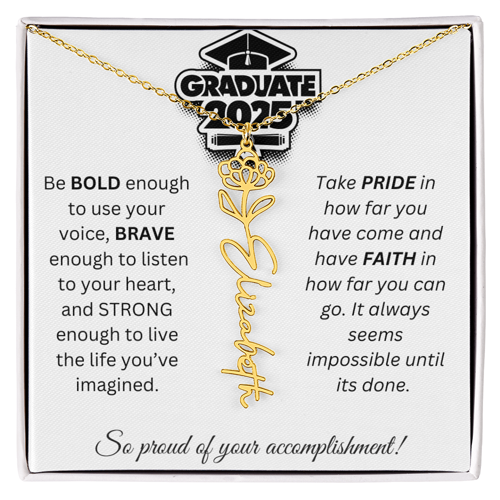 2025 Graduation Gift - Flower Name Necklace 1
