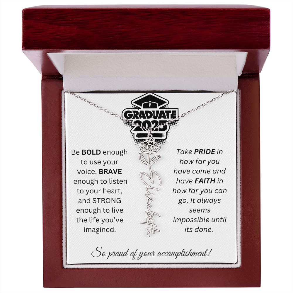 2025 Graduation Gift - Flower Name Necklace 1