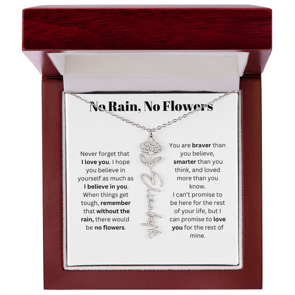 Personalized Flower Name Necklace 2
