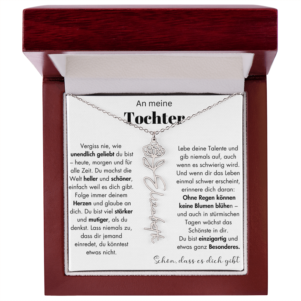 Geschenk Tochter Schmuckkarte mit Spruch unendlich geliebt Mutmacher Erinnerung Weihnachten Geburtstag