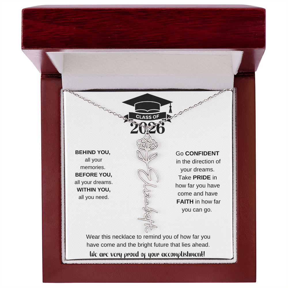 2026 Graduation Name Necklace