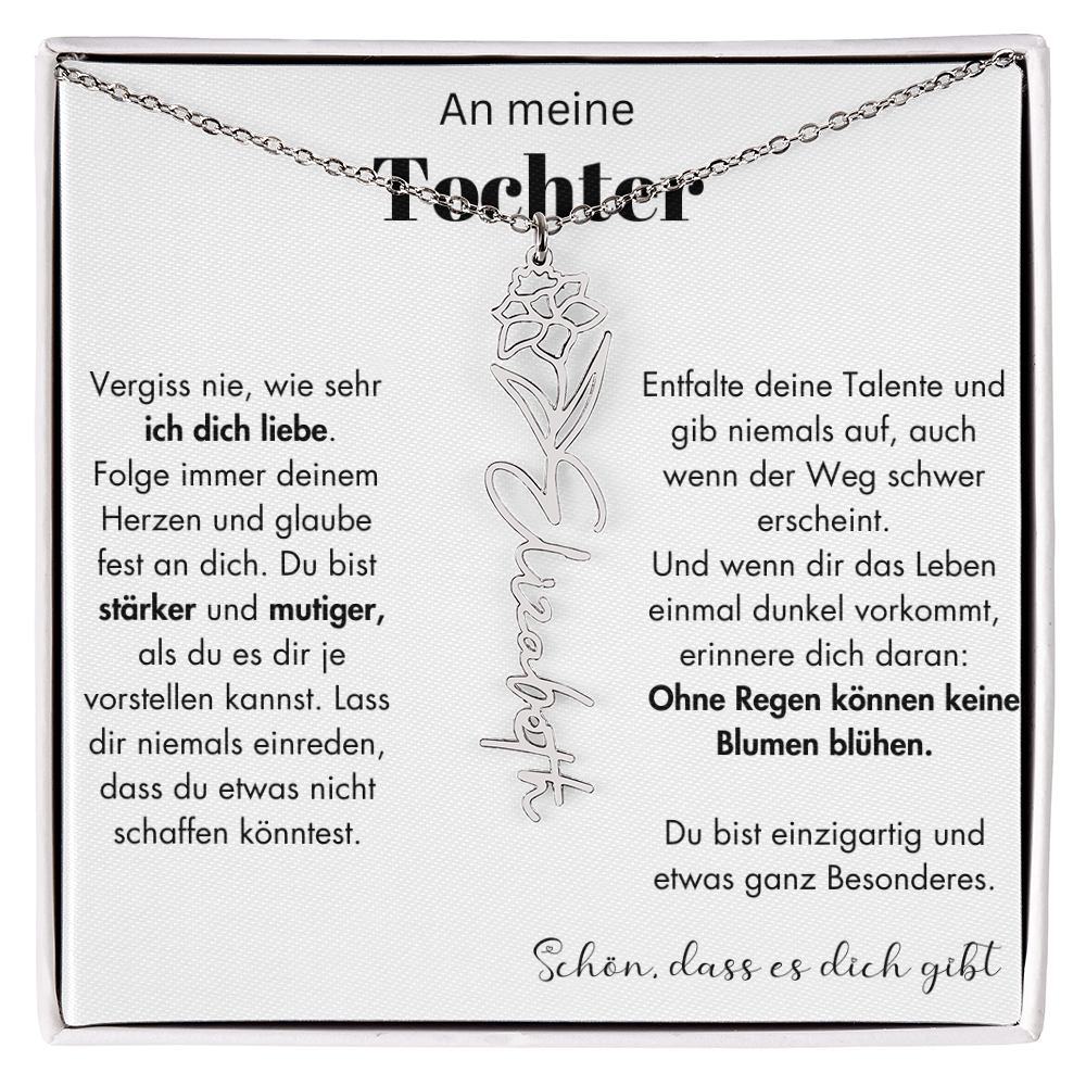Für meine Tochter Schmuckkarte mit liebevoller Botschaft vergiss nie wie sehr ich dich liebe Erinnerung Weihnachten Geburtstag