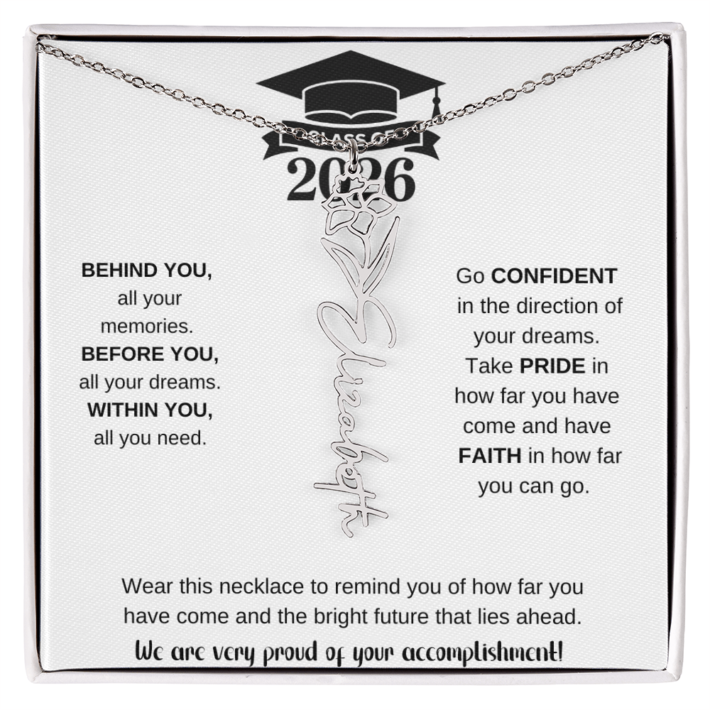 2026 Graduation Name Necklace