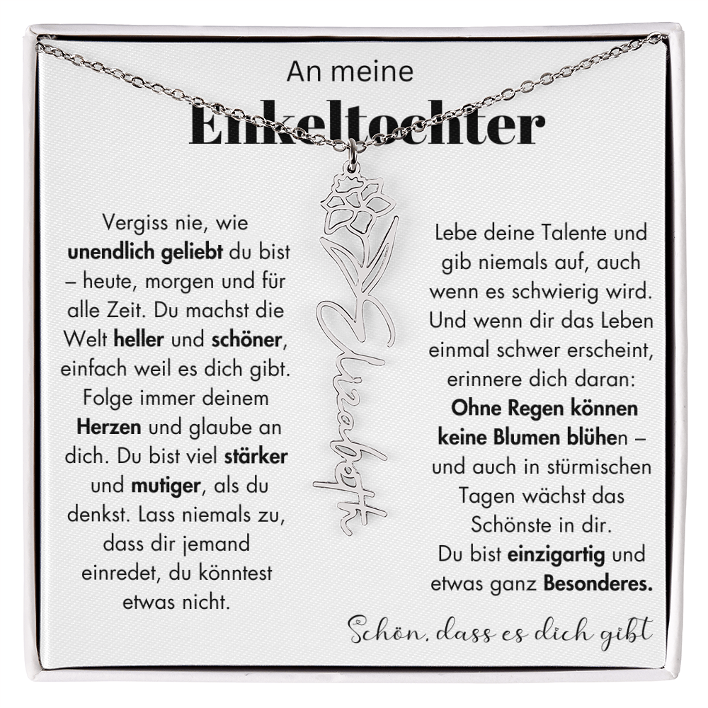 Geschenk Enkeltochter Schmuckkarte mit Spruch unendlich geliebt Mutmacher Erinnerung Weihnachten Geburtstag