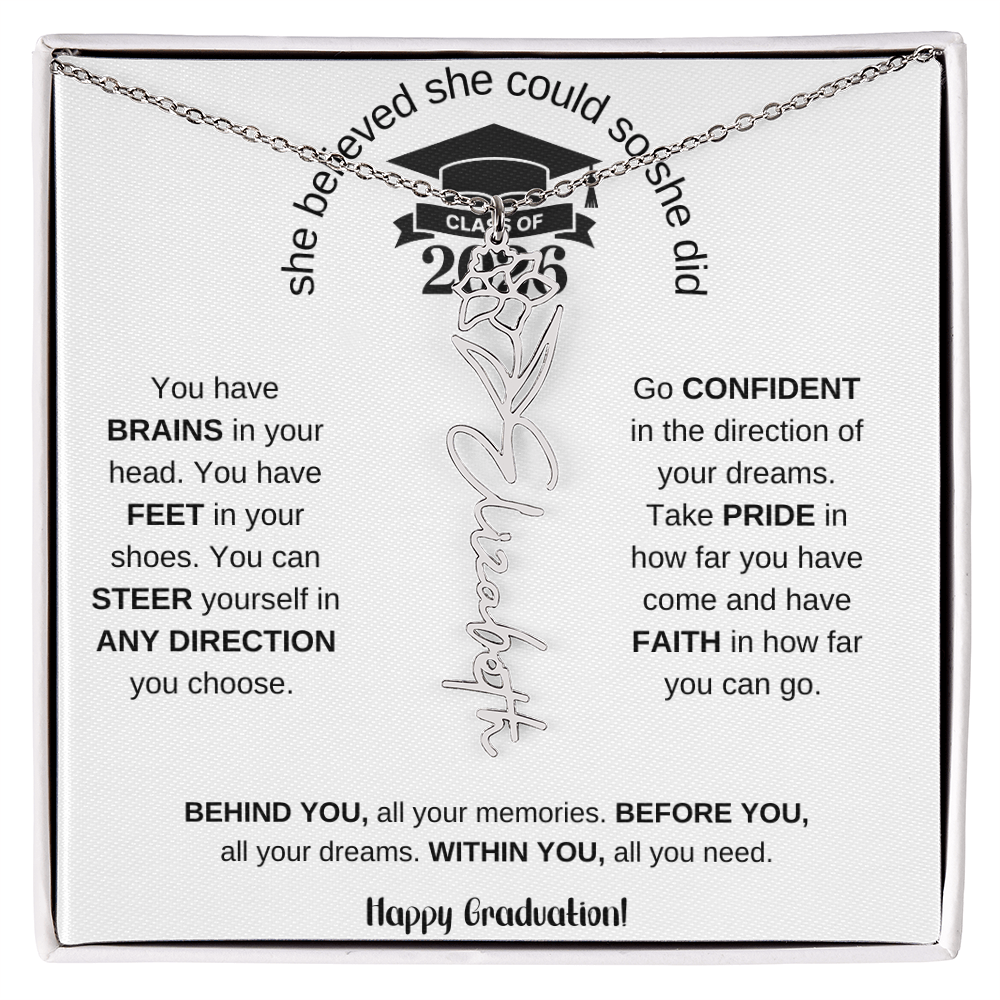 2026 Graduation Name Necklace