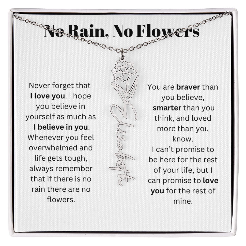Personalized Flower Name Necklace 1