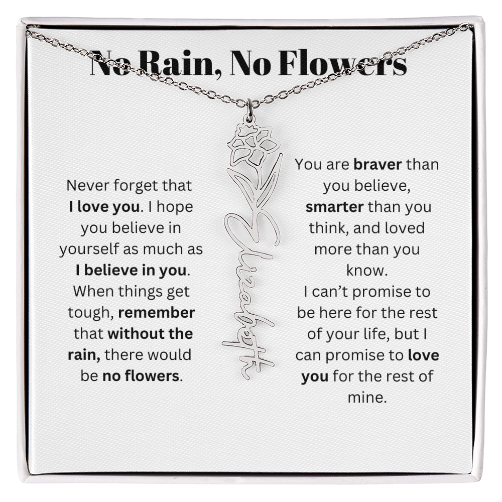 Personalized Flower Name Necklace 2
