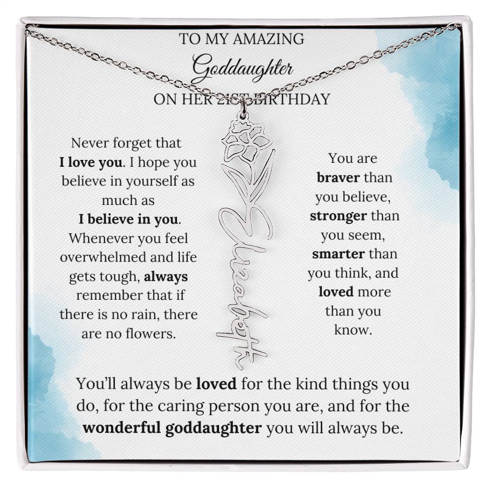 To My Amazing Goddaughter On Her 21st Birthday