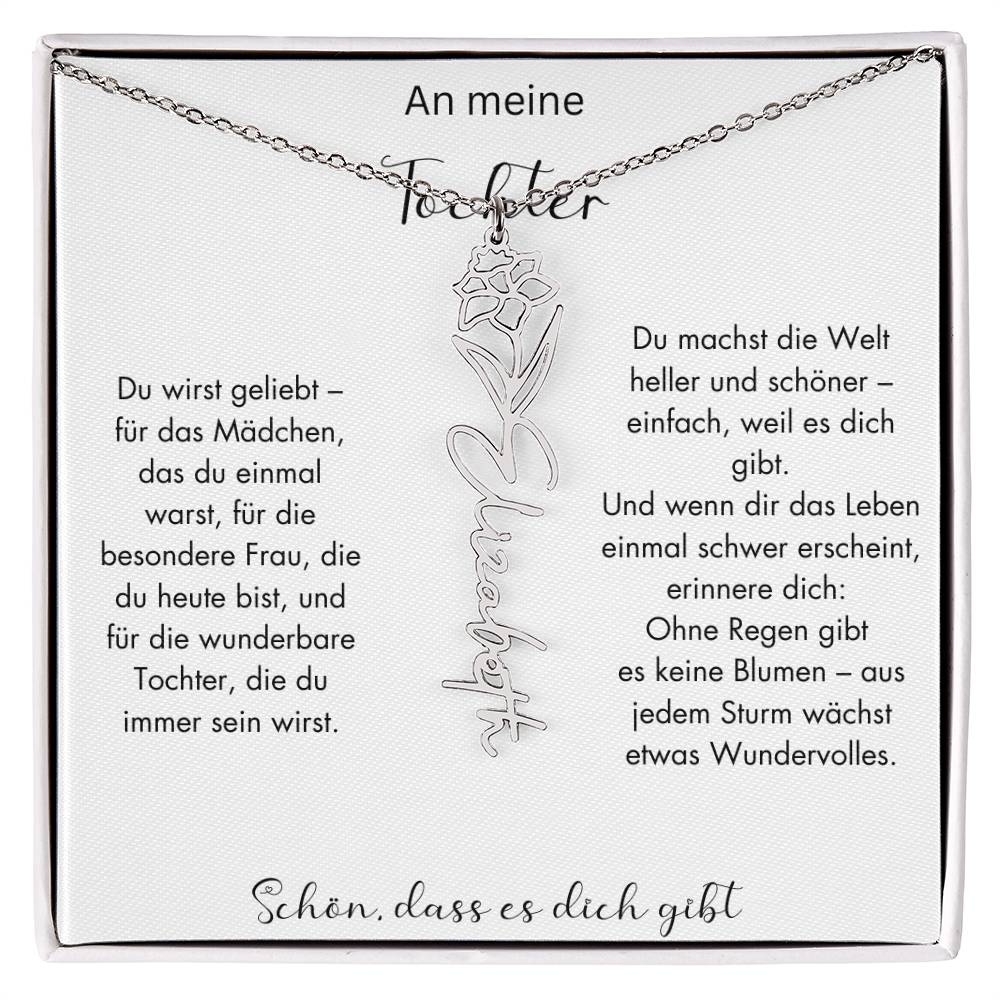 Geburtsblumenkette für erwachsene Tochter
