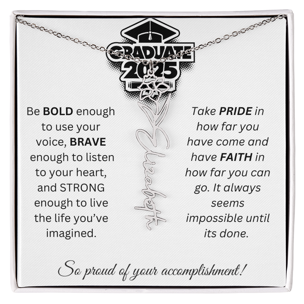 2025 Graduation Gift - Flower Name Necklace 1