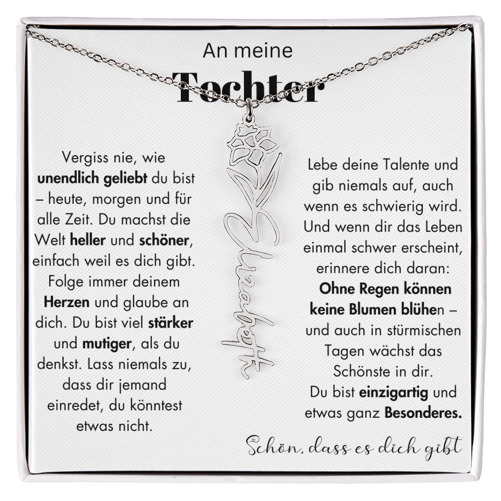 Geschenk Tochter Schmuckkarte mit Spruch unendlich geliebt Mutmacher Erinnerung Weihnachten Geburtstag