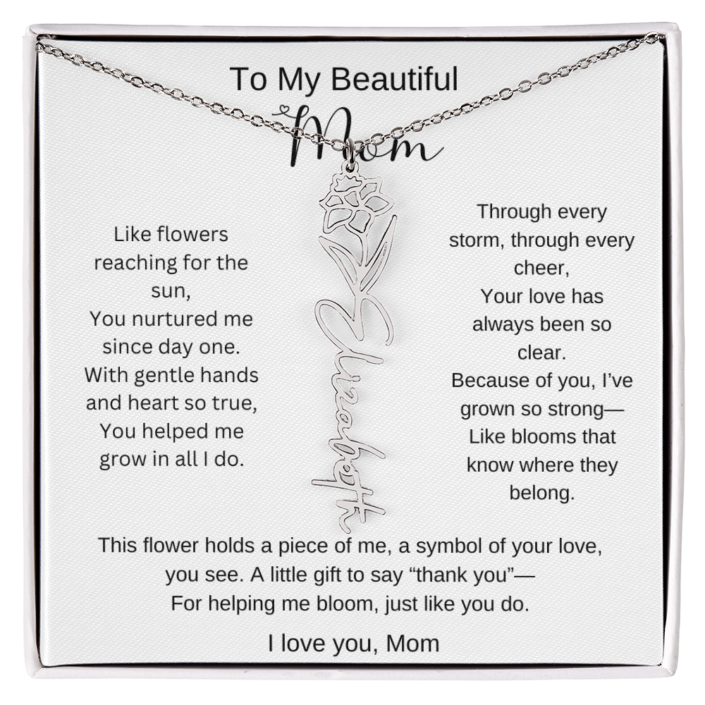 Personalized Mother's Day Necklace Gift for Mom