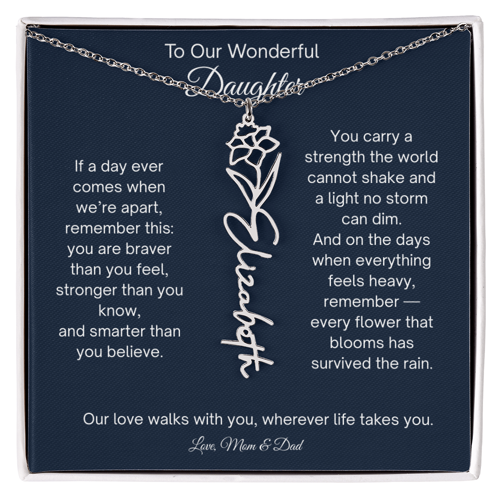 Personalized Daughter Necklace from Parents
