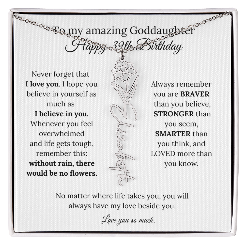 Happy 39th Birthday Gift for Goddaughter
