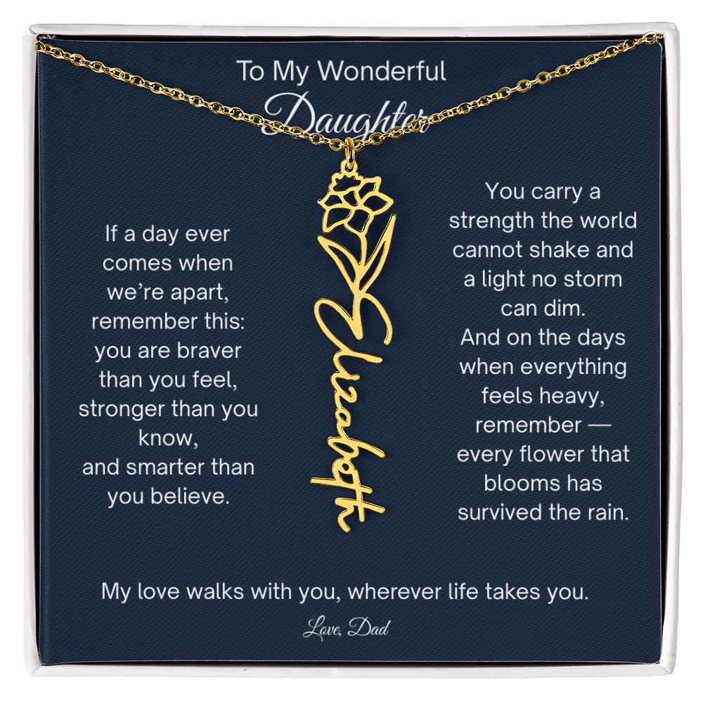 Daughter Necklace Gift from Dad