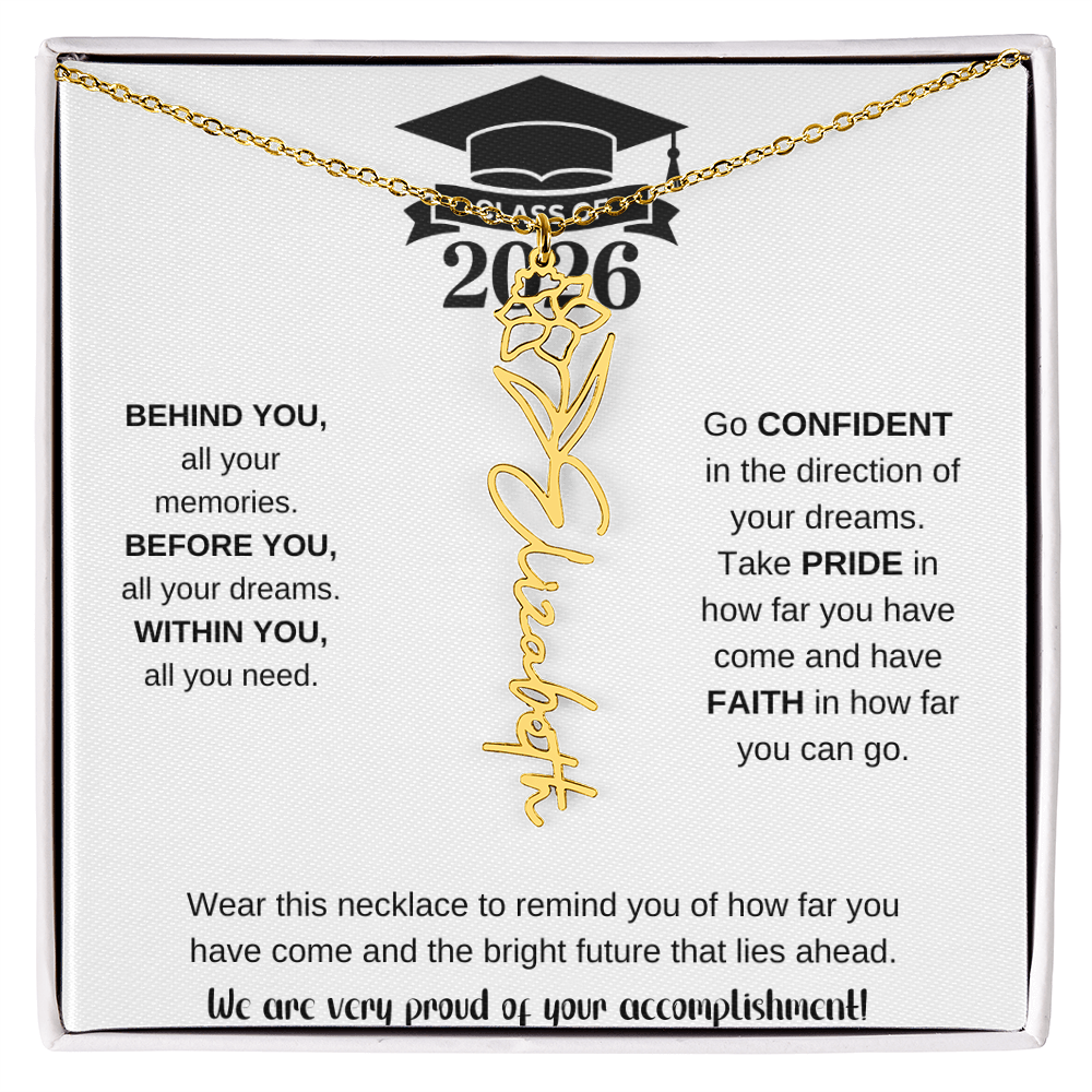 2026 Graduation Name Necklace