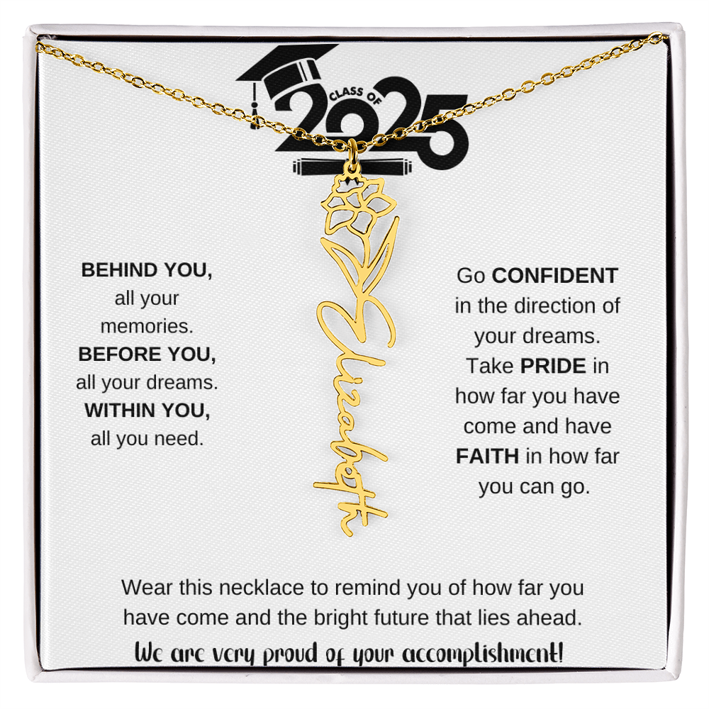 2025 Graduation Gift - Flower Name Necklace 9