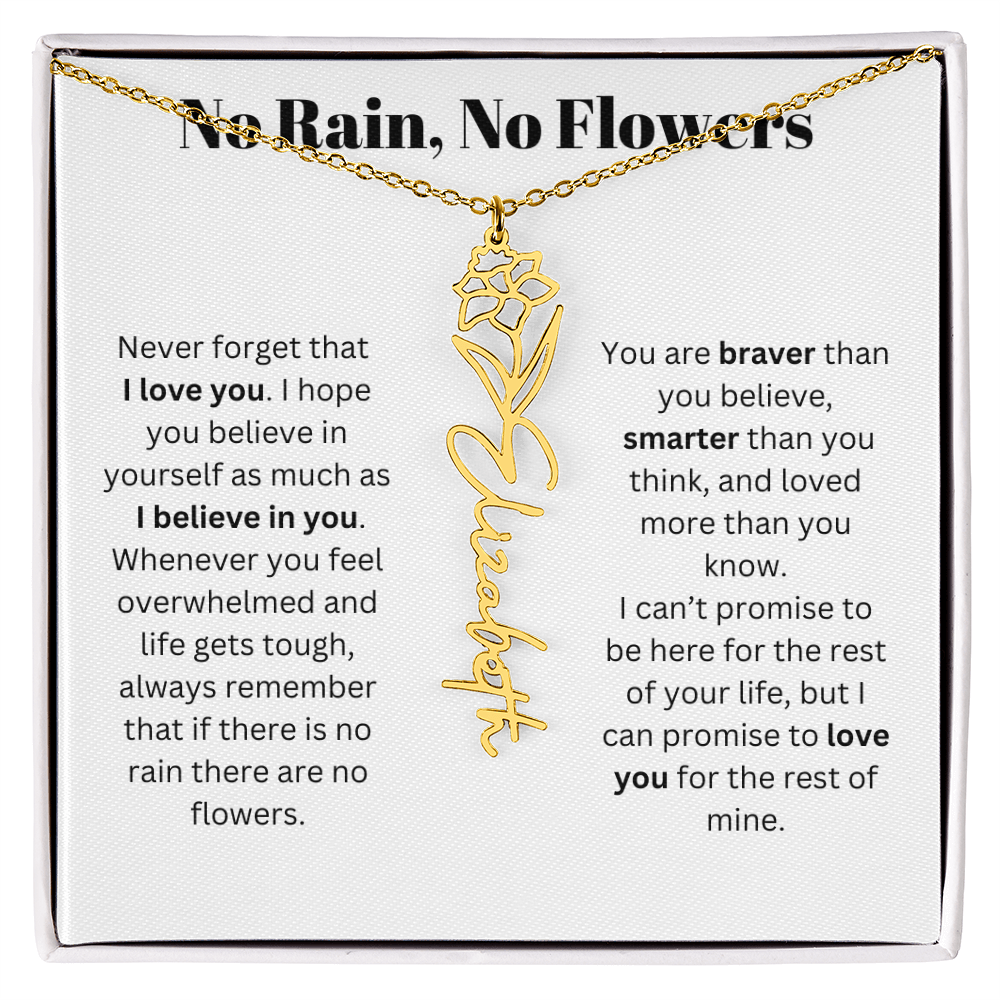 Personalized Flower Name Necklace 1