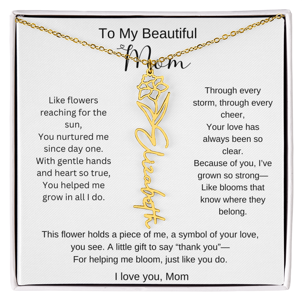 Personalized Mother's Day Necklace Gift for Mom