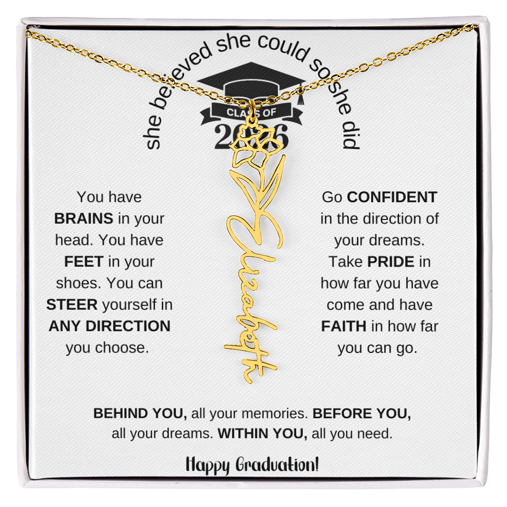 2026 Graduation Name Necklace