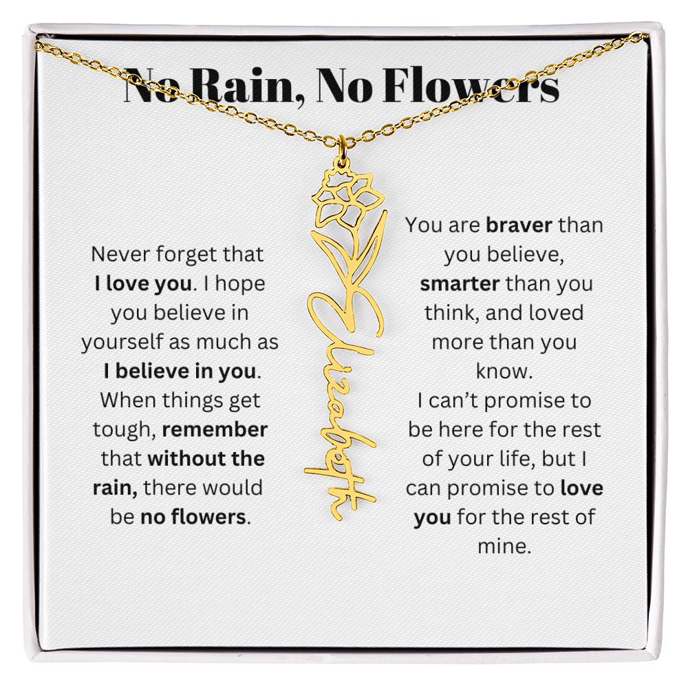 Personalized Flower Name Necklace 2