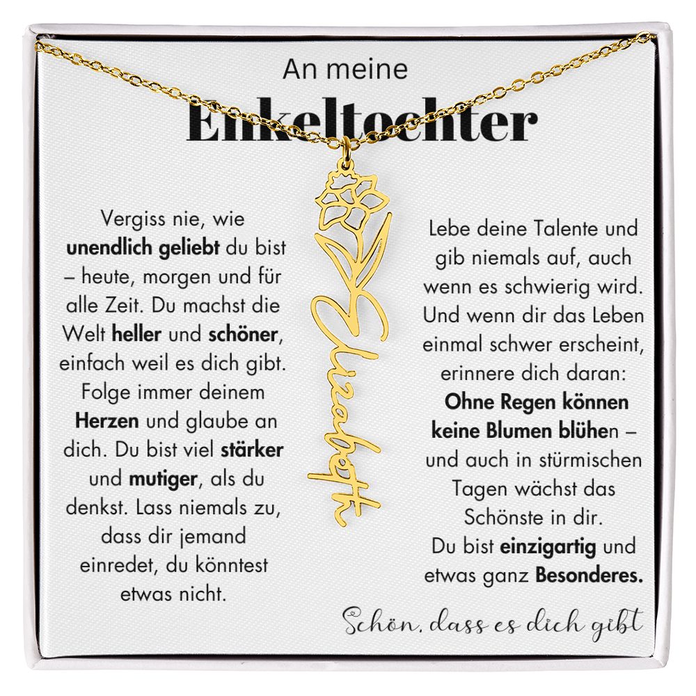 Geschenk Enkeltochter Schmuckkarte mit Spruch unendlich geliebt Mutmacher Erinnerung Weihnachten Geburtstag