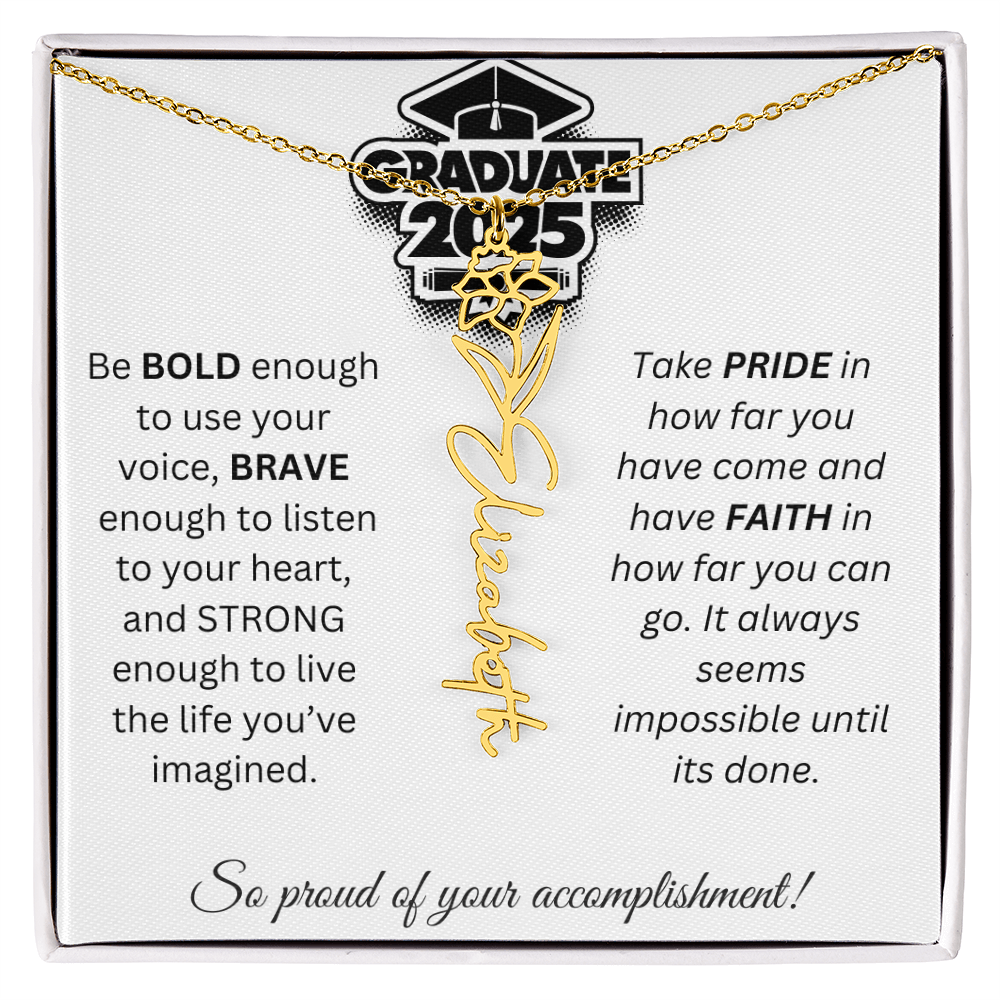 2025 Graduation Gift - Flower Name Necklace 1