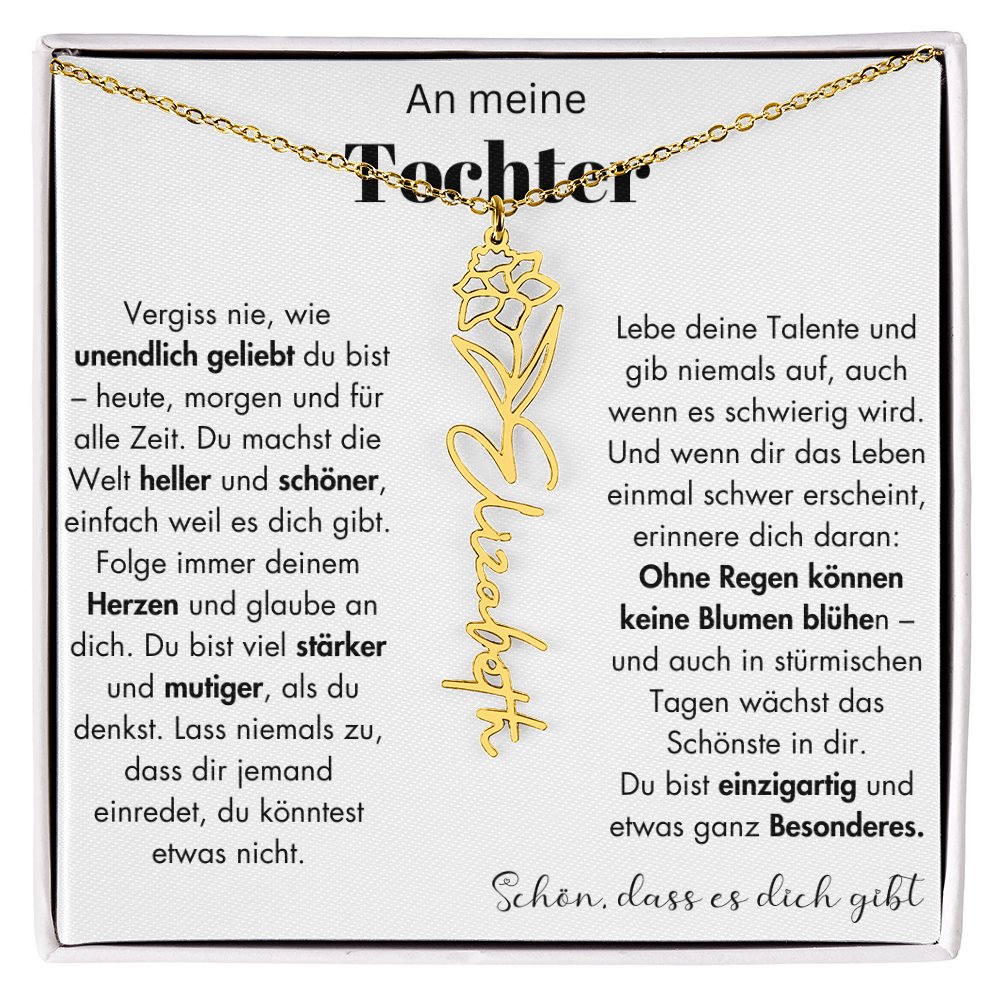 Geschenk Tochter Schmuckkarte mit Spruch unendlich geliebt Mutmacher Erinnerung Weihnachten Geburtstag