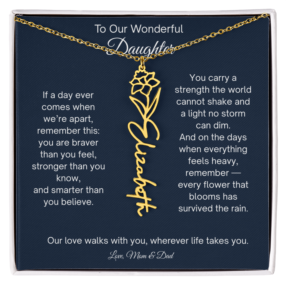 Personalized Daughter Necklace from Parents