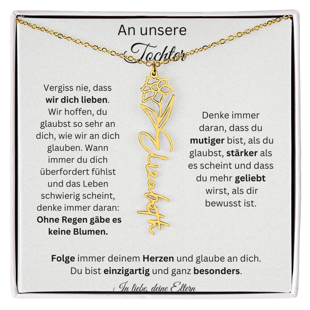 Weihnachtsgeschenk Eltern an Tochter