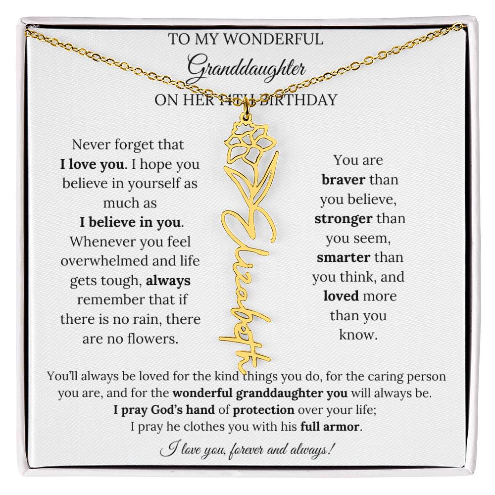 To My Wonderful Granddaughter On Her 14th Birthday - I Love You Forever & Always
