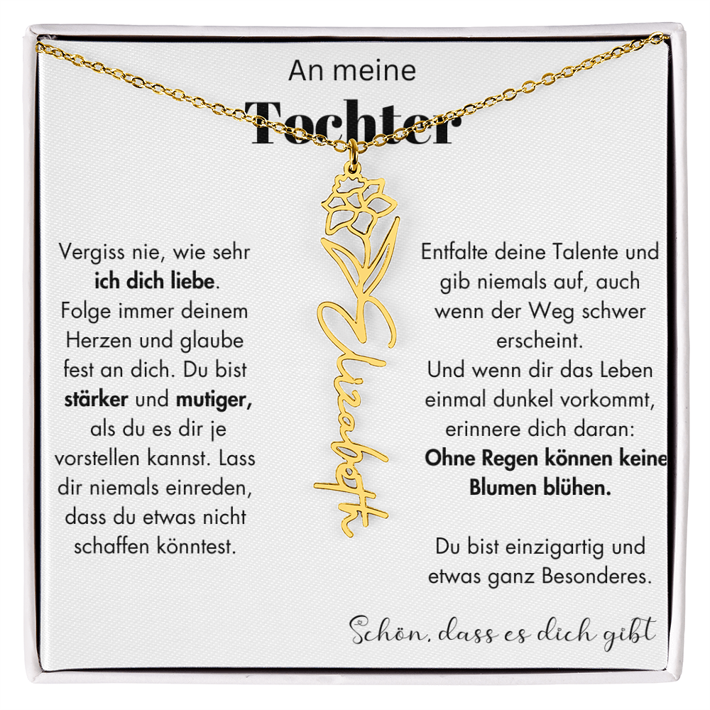 Für meine Tochter Schmuckkarte mit liebevoller Botschaft vergiss nie wie sehr ich dich liebe Erinnerung Weihnachten Geburtstag
