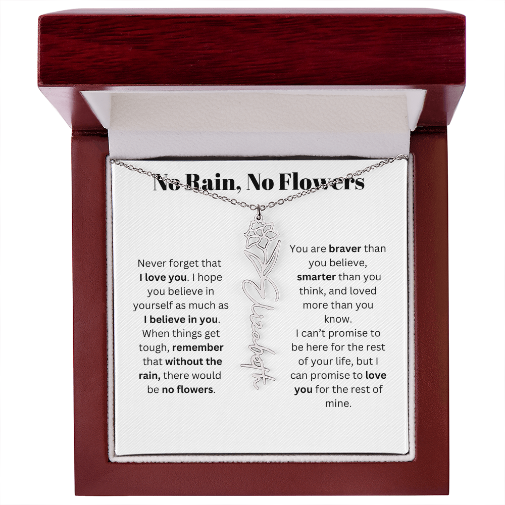 Personalized Flower Name Necklace 2