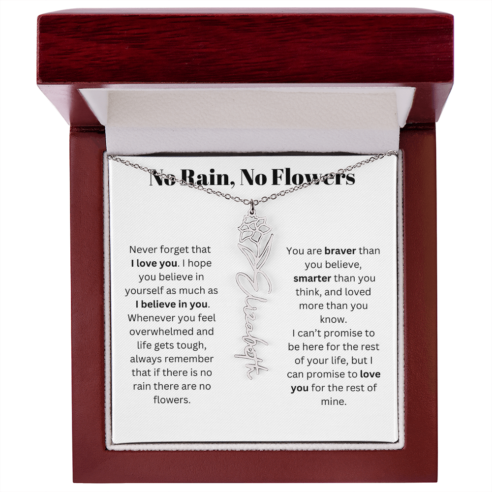 Personalized Flower Name Necklace 1