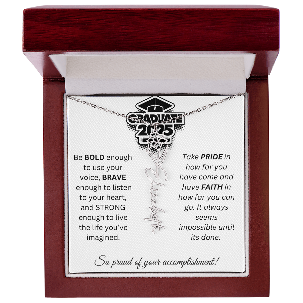 2025 Graduation Gift - Flower Name Necklace 1