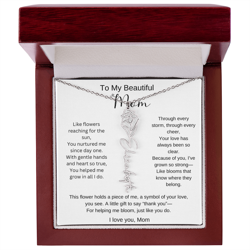 Personalized Mother's Day Necklace Gift for Mom