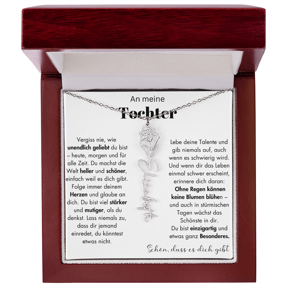 Geschenk Tochter Schmuckkarte mit Spruch unendlich geliebt Mutmacher Erinnerung Weihnachten Geburtstag