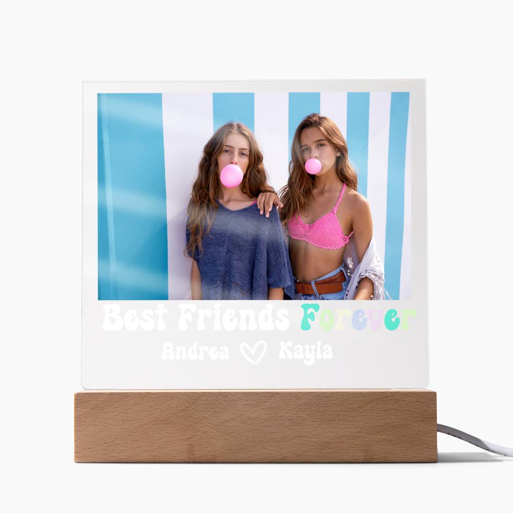 Best Friends Forever 14 - Acrylic Square Plaque (white text)