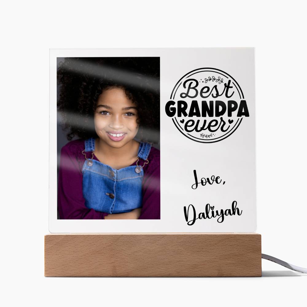 Best Grandpa Ever 3 - Acrylic Square Plaque